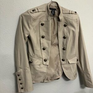 Apostrophe Beige Military-Style Blazer